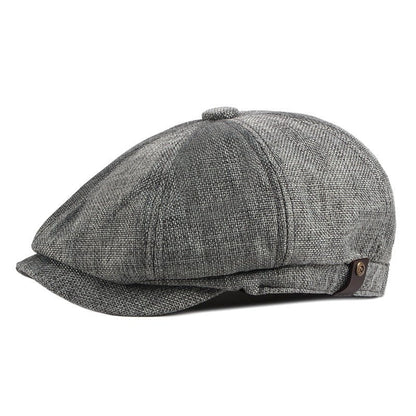 Thin, Breathable, Imitation Linen Cap Flat Cap - Urban Caps