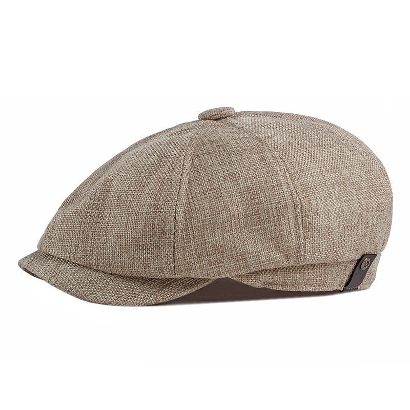 Thin, Breathable, Imitation Linen Cap Flat Cap - Urban Caps