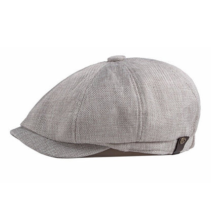 Thin, Breathable, Imitation Linen Cap Flat Cap - Urban Caps