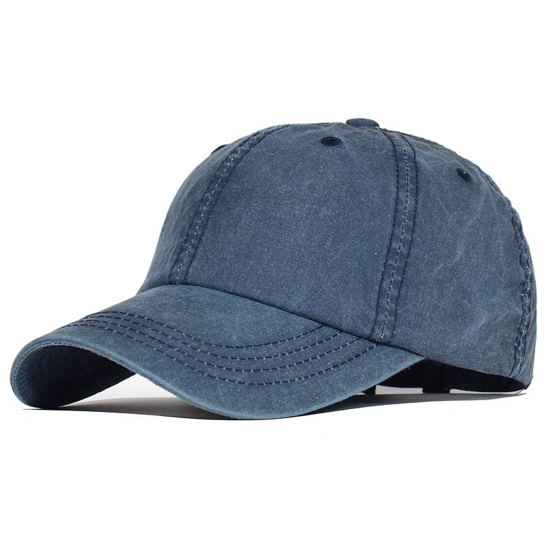 Vintage Washed Cotton Baseball Cap Plain Adjustable Dad Cap - Urban Caps