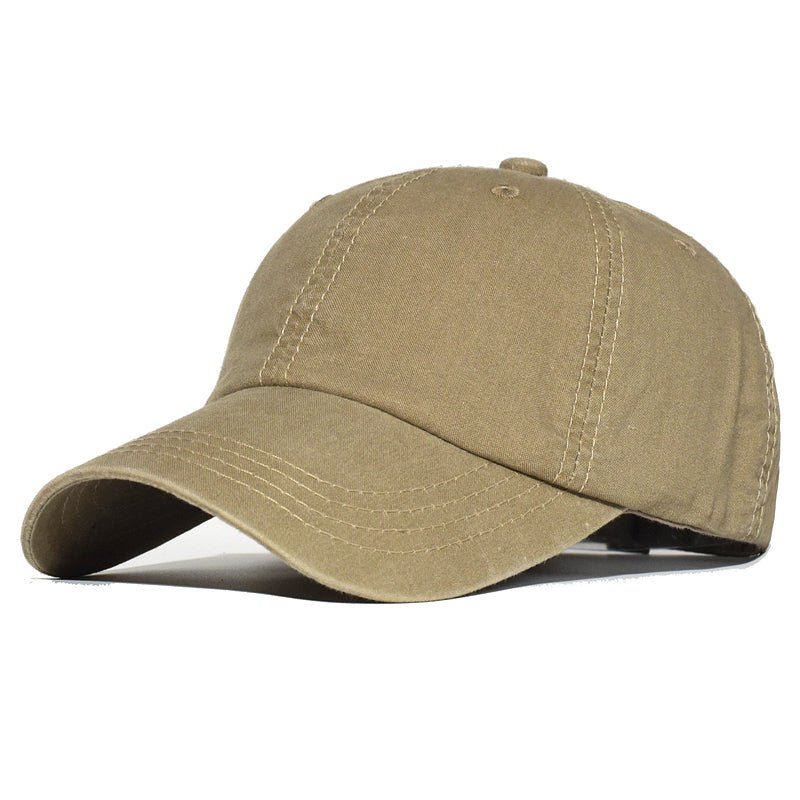 Vintage Washed Cotton Baseball Cap Plain Adjustable Dad Cap - Urban Caps