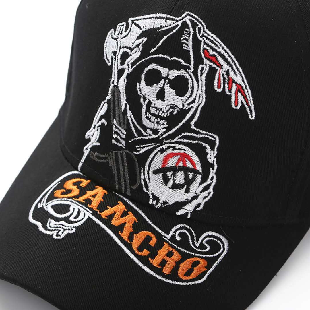 Visor Skull Embroidered Baseball Cap - Urban Caps