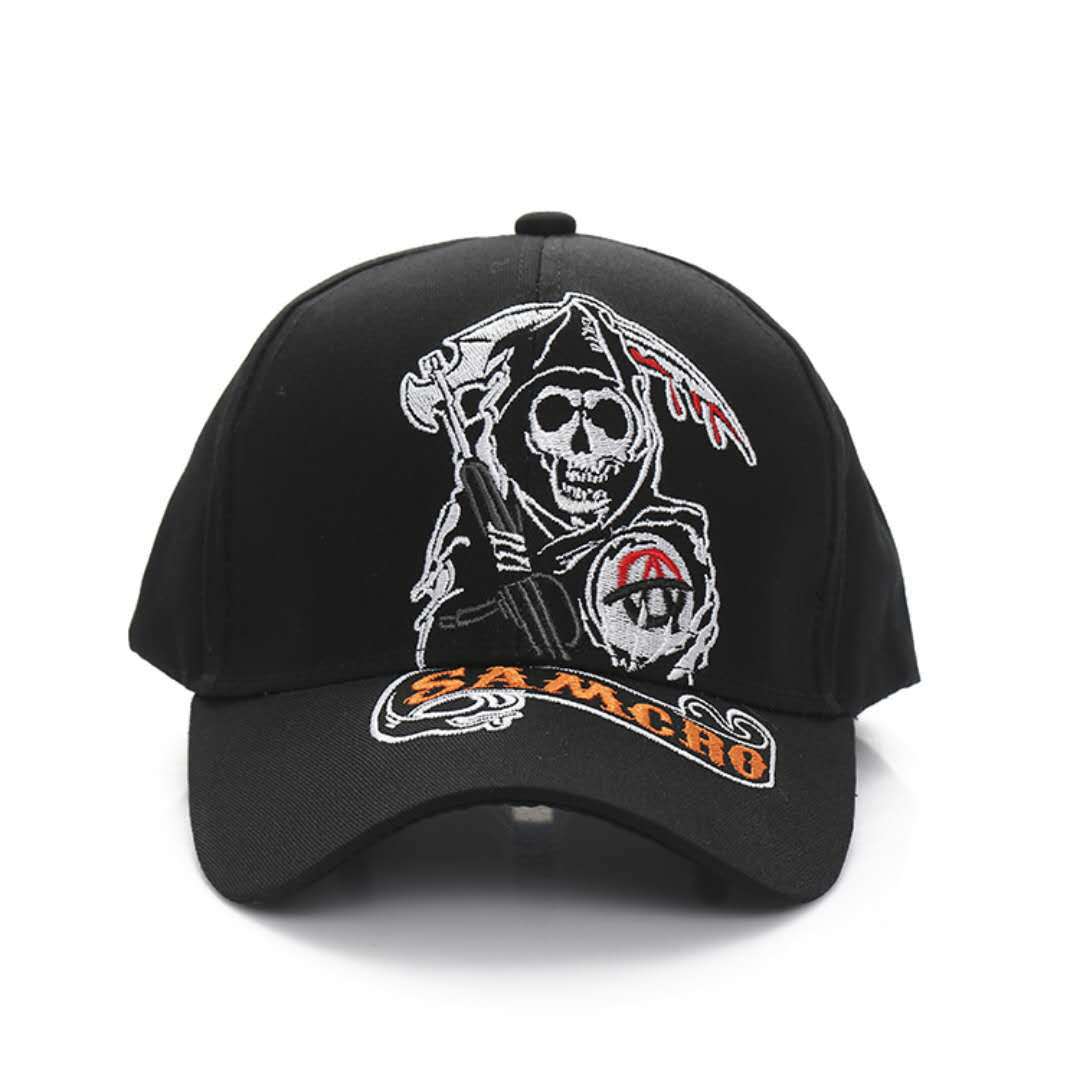 Visor Skull Embroidered Baseball Cap - Urban Caps