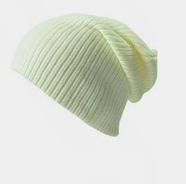Warm Solid Color Striped Cap Beanies - Urban Caps