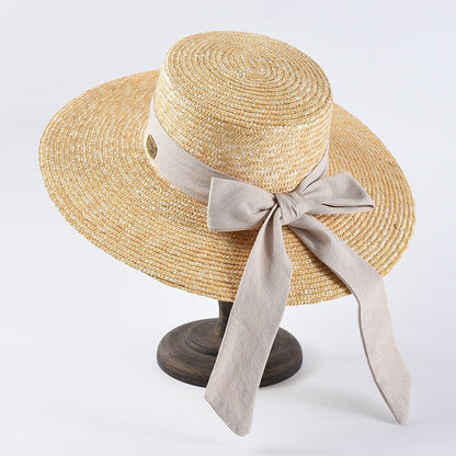 Wheat Straw Flat Top Travel Hat - Urban Caps