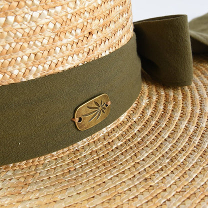 Wheat Straw Flat Top Travel Hat - Urban Caps