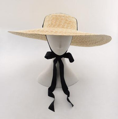 Women Sun Hat French Style Wide Brim Straw Hat - Urban Caps