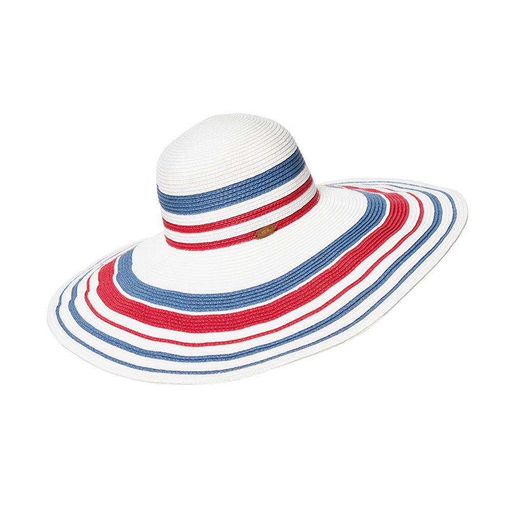 Women's Spring And Summer Big Brim Straw Hat For Leisure Travel Hat - Urban Caps
