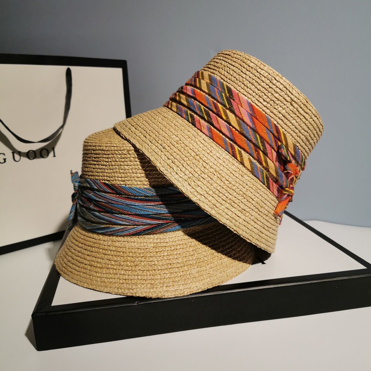 Women's Straw Hat Thin Bucket Hat - Urban Caps