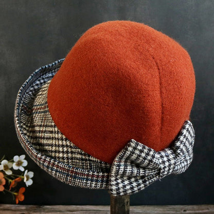 Women's Warm Casual Bow Bucket Hat - Urban Caps