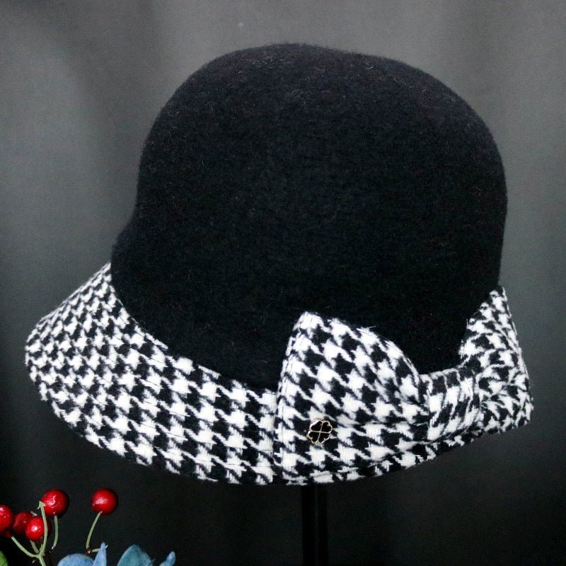 Women's Warm Casual Bow Bucket Hat - Urban Caps