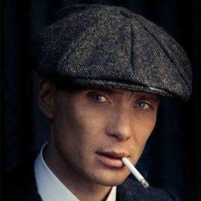 Wool Newsboy Caps Men Herringbone Flat Cap - Urban Caps