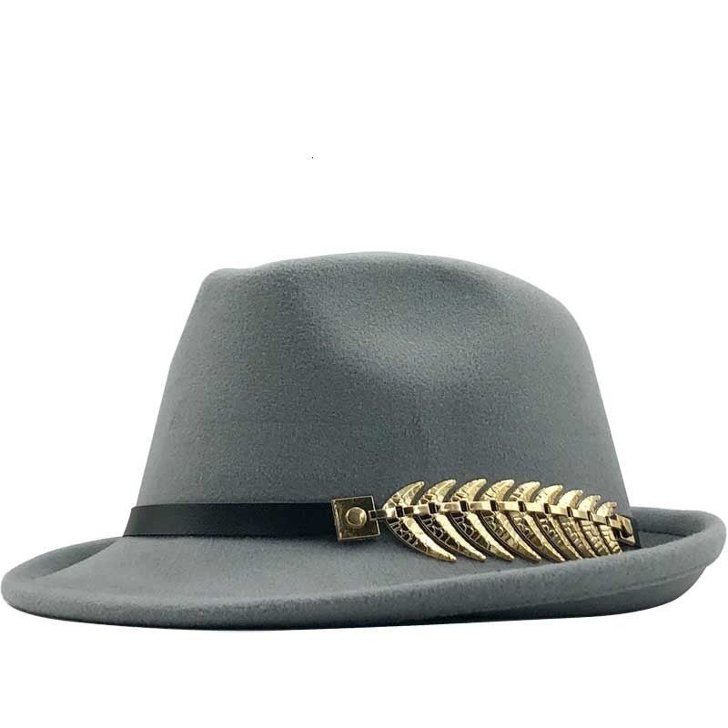 Woolen Hat British Retro Jazz Hat Fashion Casual Fishbone Belt Decoration Small Top Fedoras Hat - Urban Caps