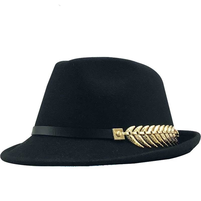 Woolen Hat British Retro Jazz Hat Fashion Casual Fishbone Belt Decoration Small Top Fedoras Hat - Urban Caps